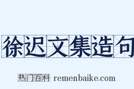 徐迟文集造句是什么意思的图片